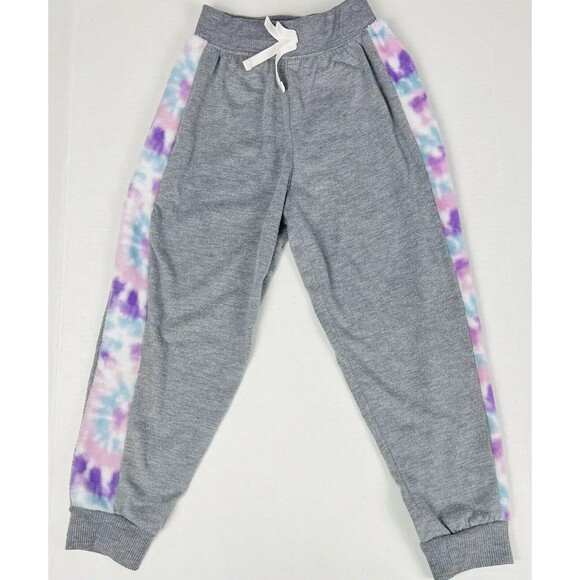 BCBG Lounge Set Girls Extra Small Gray Tie Dye Plush Sweatshirt Jogger Pants - Picture 5 of 16